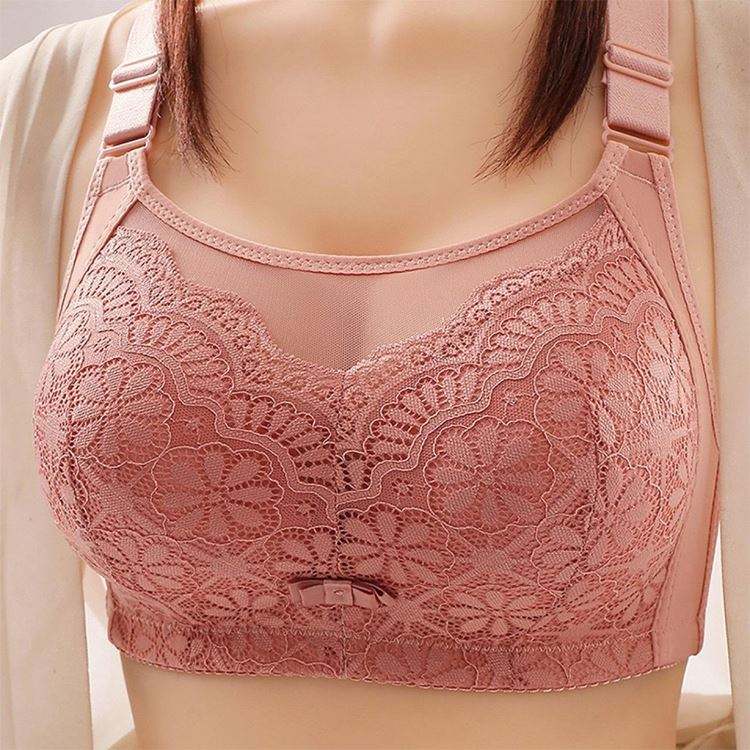 Women’s Full Coverage Lace Bra – Soft Comfortable Supportive Bra with Wide Adjustable Straps